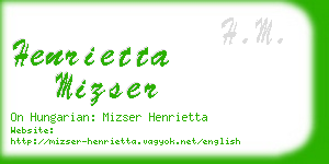 henrietta mizser business card